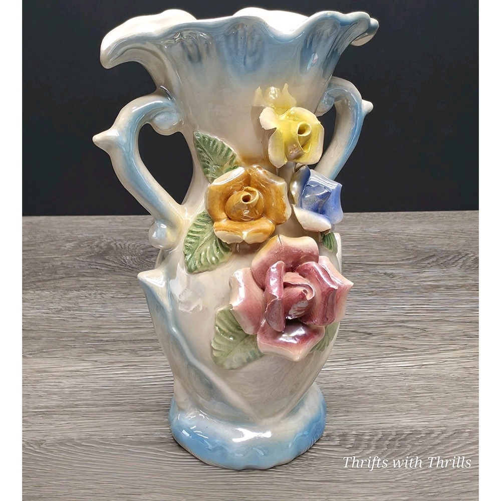 Vintage Lusterware Flower Vase - 8 3/4" - Stunning Vase‎ Decor